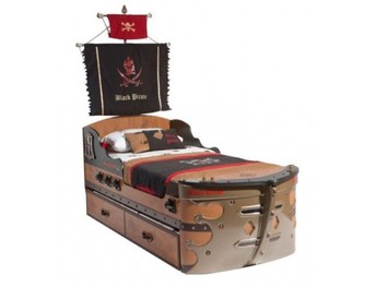 Кровать-корабль Black Pirate