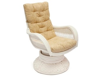 Кресло-качалка ANDREA Relax Medium /с подушкой/белое