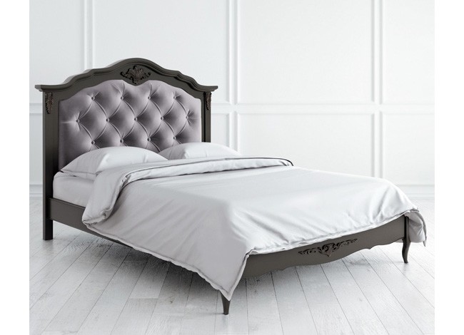 Купить кровать с мягким изголовьем серого цвета с доставкой  - 4